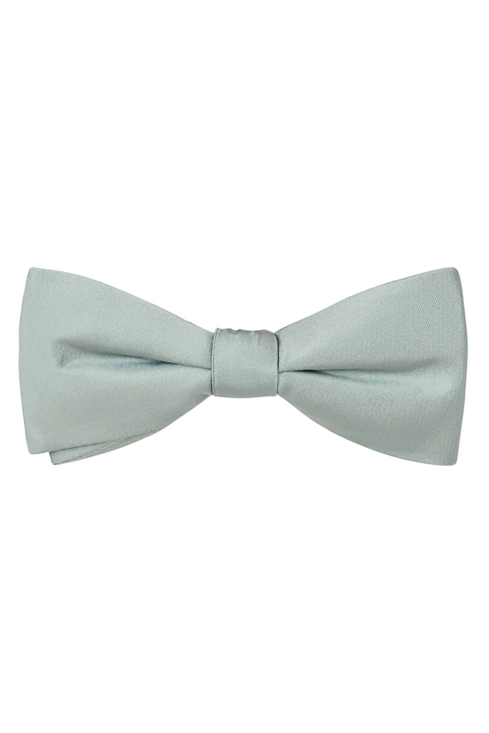 Mint Solid Satin Silk Bow Tie