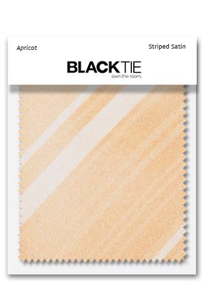 Apricot Striped Satin Fabric Swatch