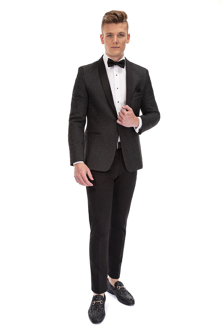 "Austin Diamond" Black Shawl Tuxedo Jacket (Separates) - Image 2