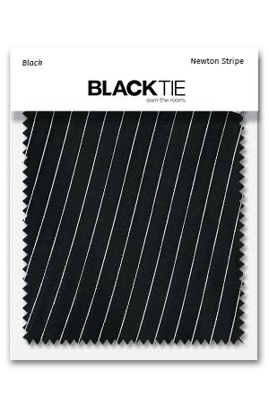 Black Newton Stripe Fabric Swatch