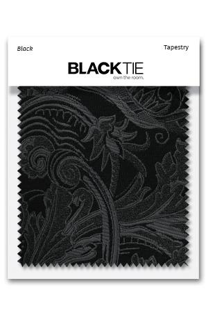Black Tapestry Fabric Swatch