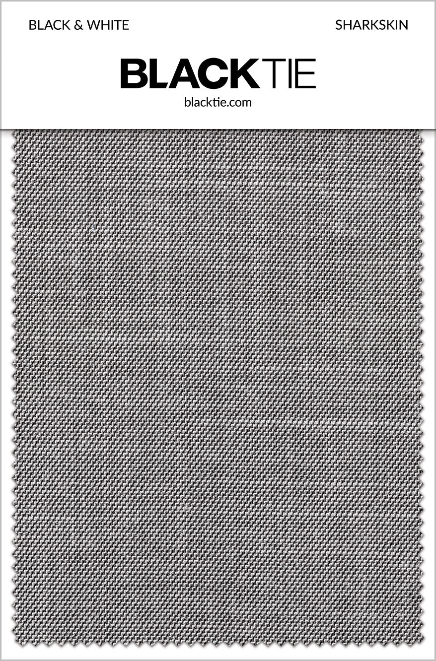 Black & White Sharkskin Fabric Swatch