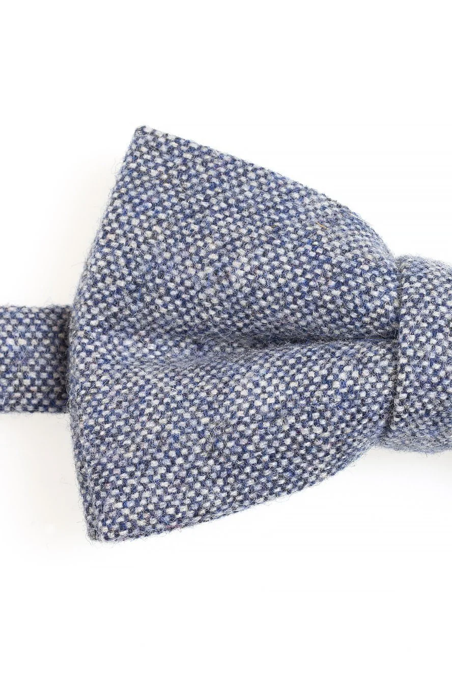 Blue Tweed Bow Tie - Image 2