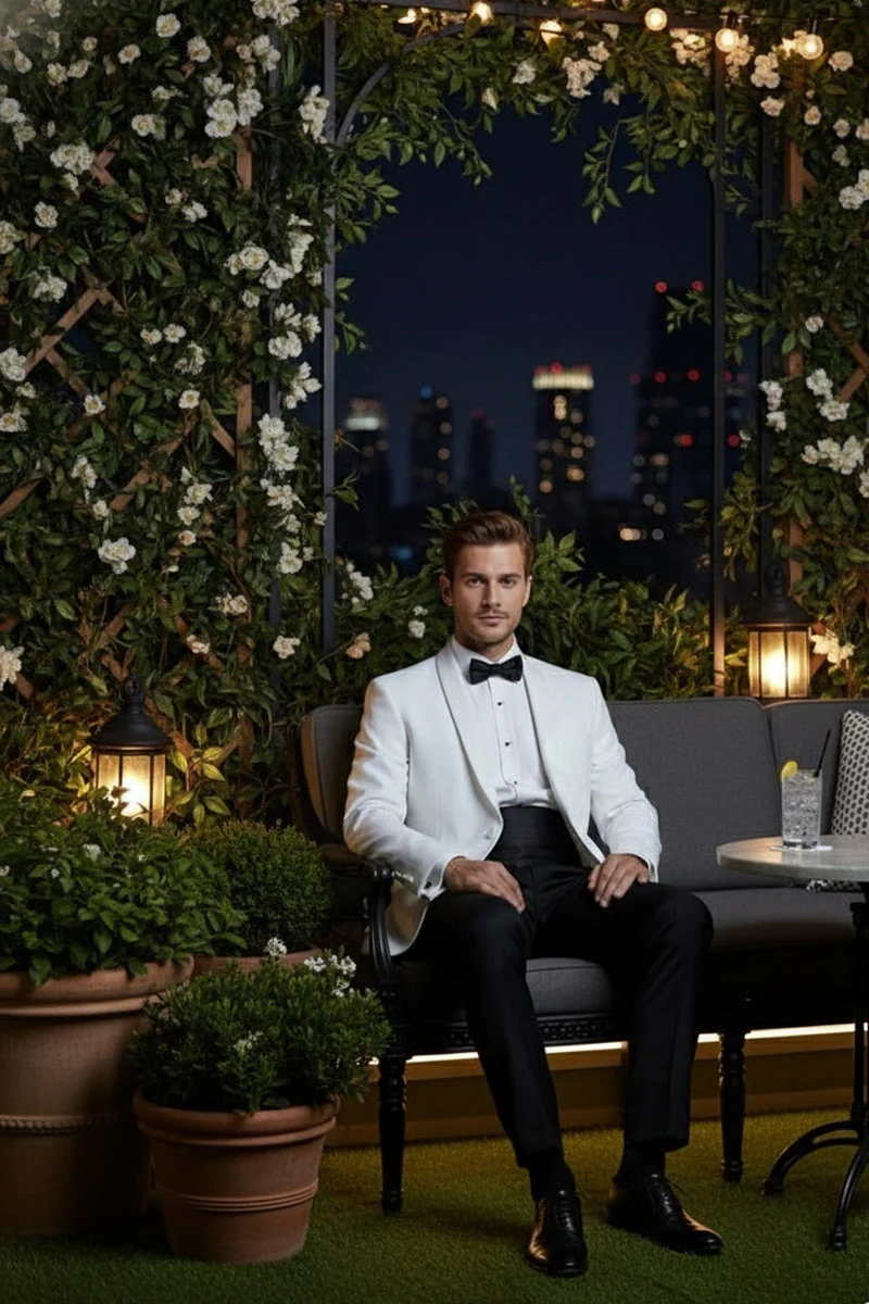 "Brentwood" White Dinner Jacket - Image 8