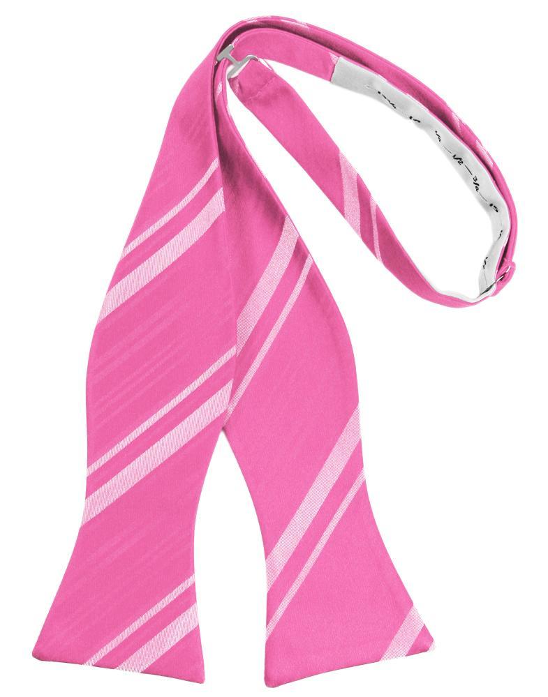 Bubblegum Striped Satin Bow Tie - Image 2
