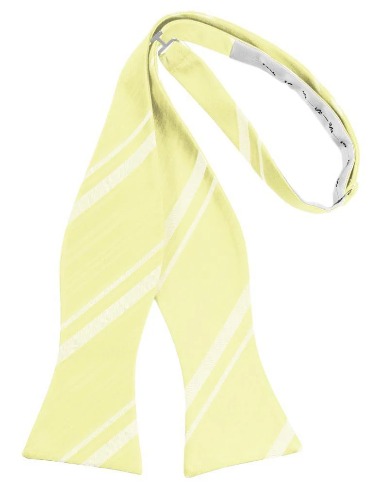 Canary Striped Satin Bow Tie - Image 2