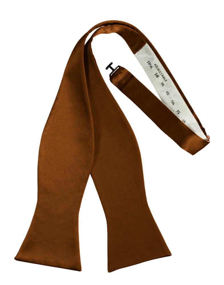 Cognac Luxury Satin Bow Tie - Image 2