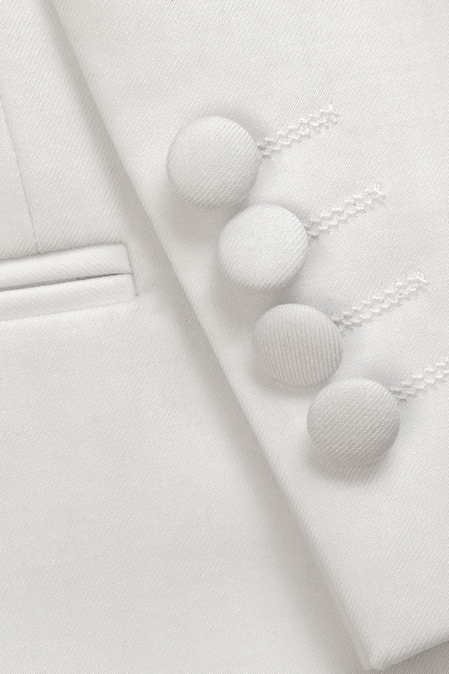 "Crew" White Tuxedo Jacket - Image 3