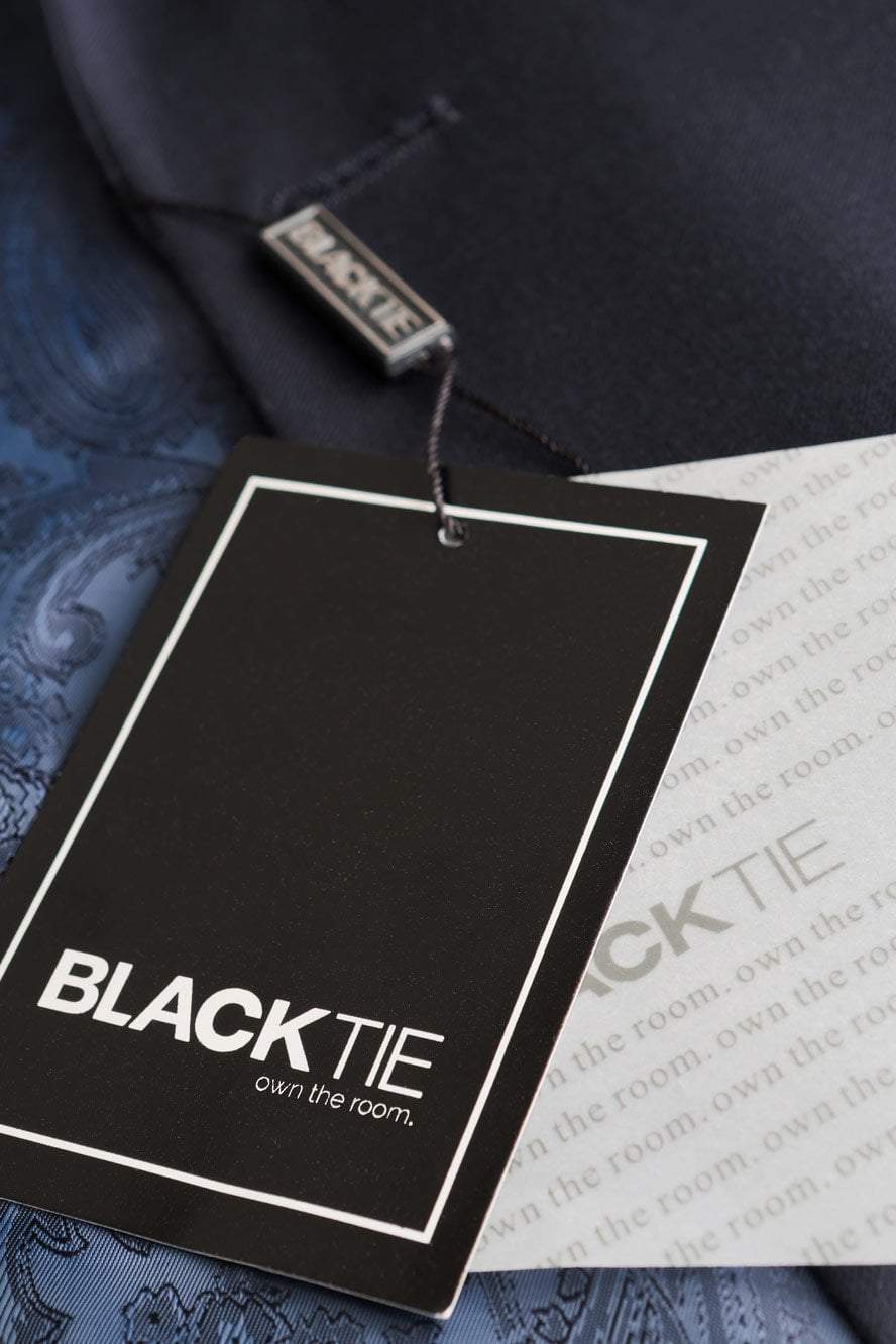 "Edge" Midnight Navy Tuxedo Jacket - Image 5