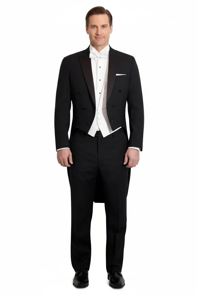 "Edward" Black Tuxedo Tailcoat - Image 13
