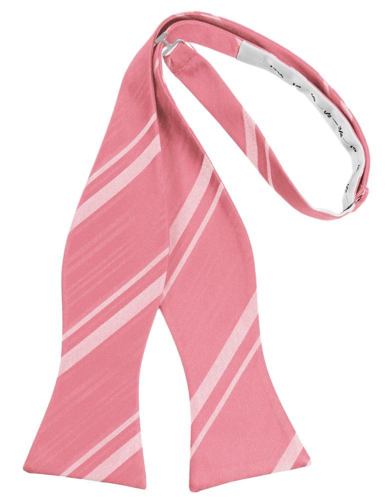 Guava Striped Satin Bow Tie - Image 2