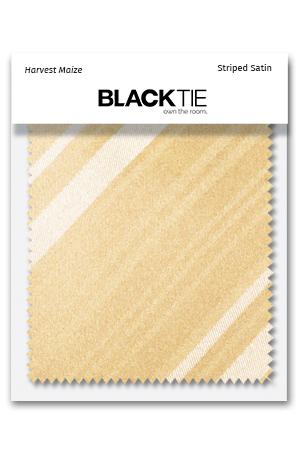 Harvest Maize Striped Satin Fabric Swatch