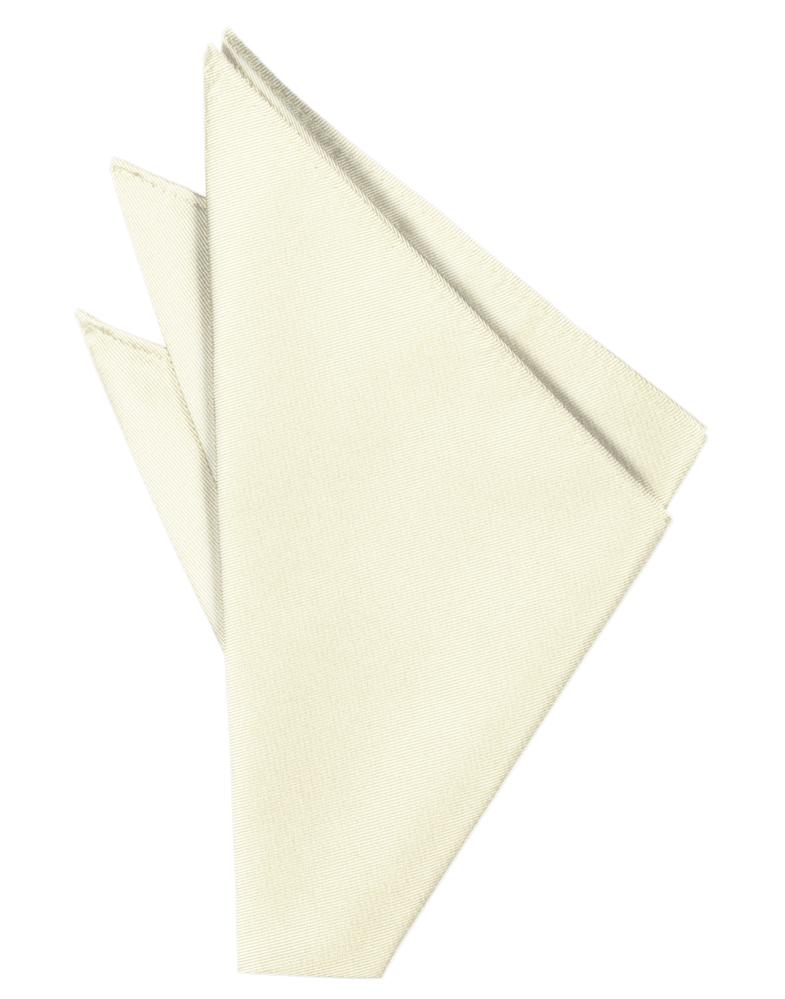 Ivory Solid Twill Pocket Square