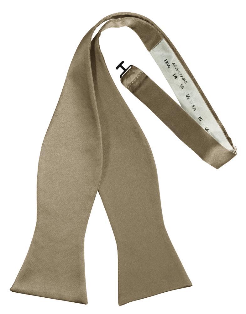 Latte Luxury Satin Bow Tie - Image 2