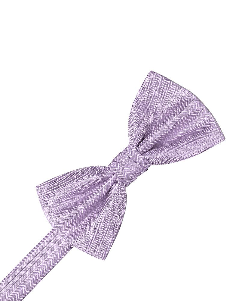 Lavender Herringbone Bow Tie