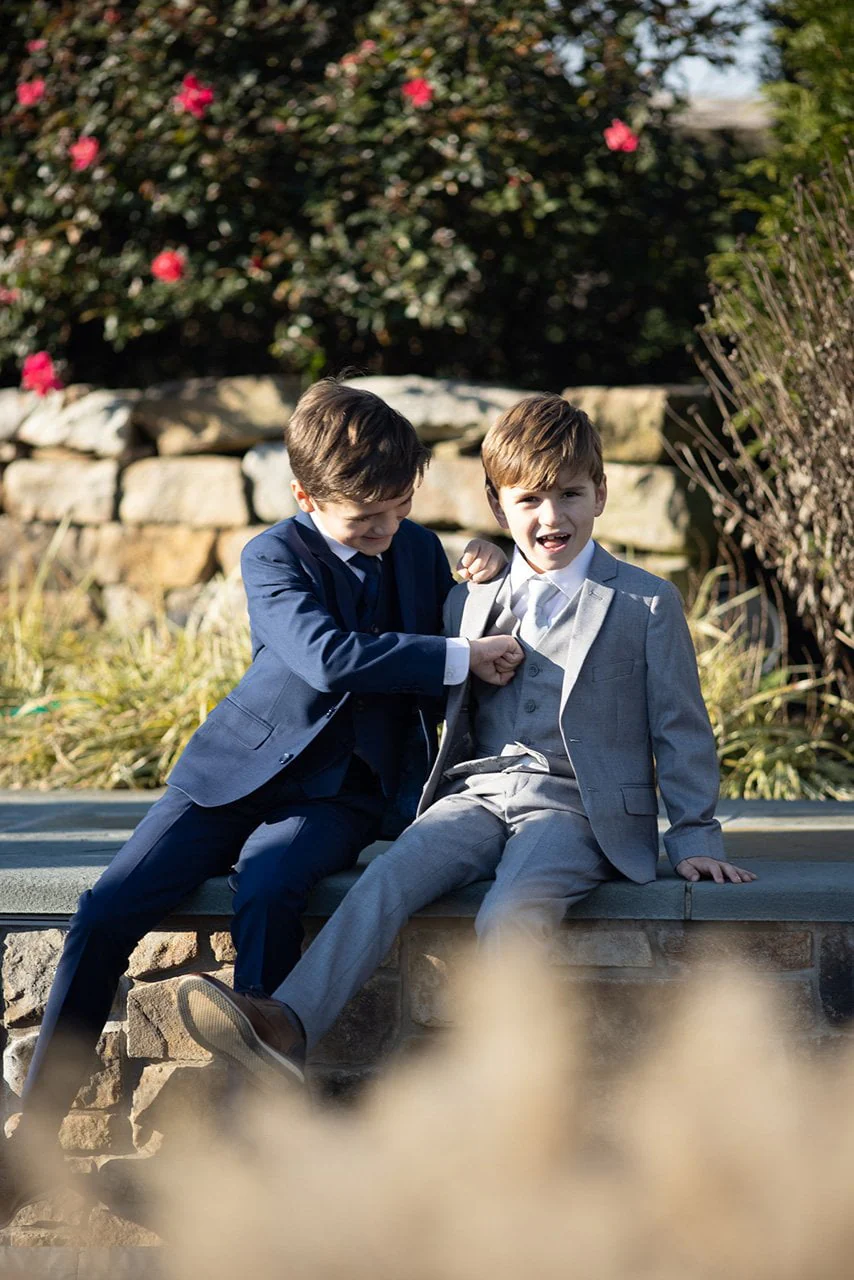 "Leo" Kids Heather Grey 5-Piece Suit - Image 7