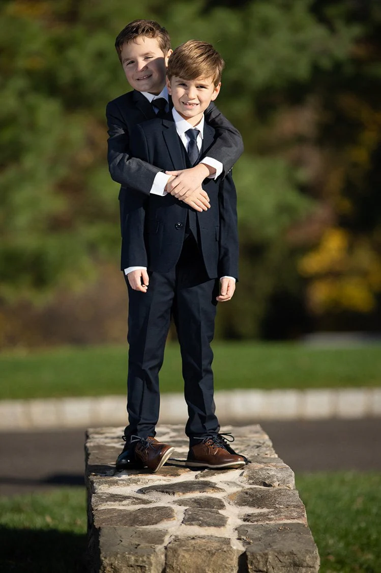 "Leo" Kids Midnight Navy 5-Piece Suit - Image 5