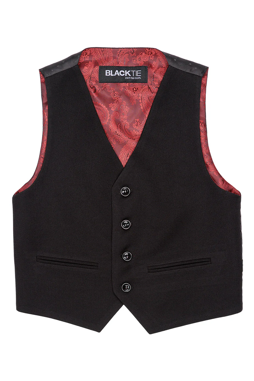 "Liam" Kids Onyx Black Suit (5-Piece Set) - Image 13