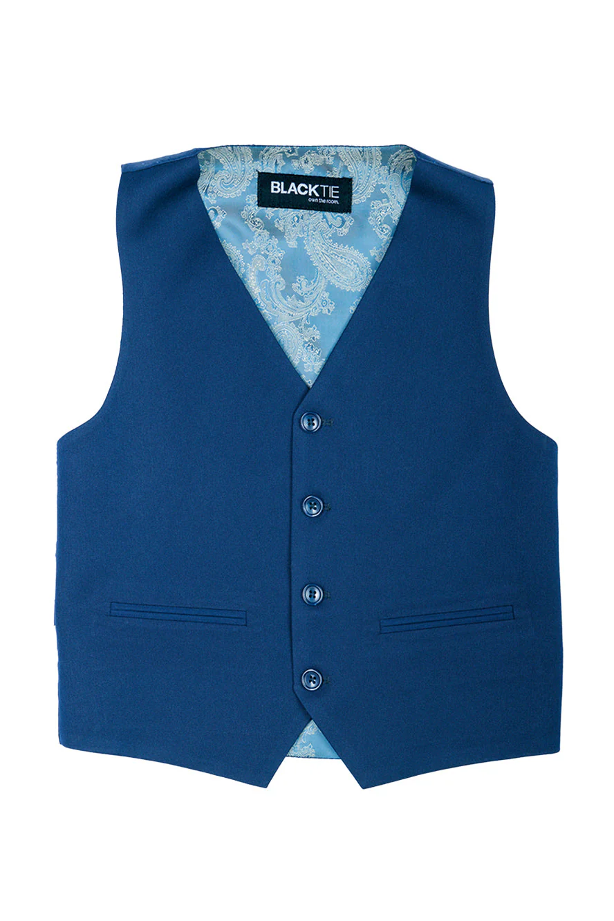 "Liam" Kids Indigo Suit (5-Piece Set) - Image 9