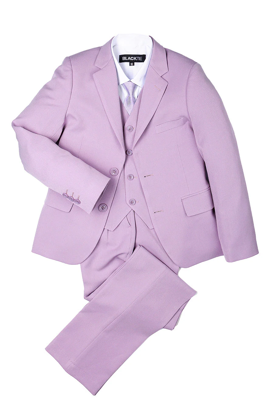 "Liam" Kids Lavender Suit (5-Piece Set) - Image 2