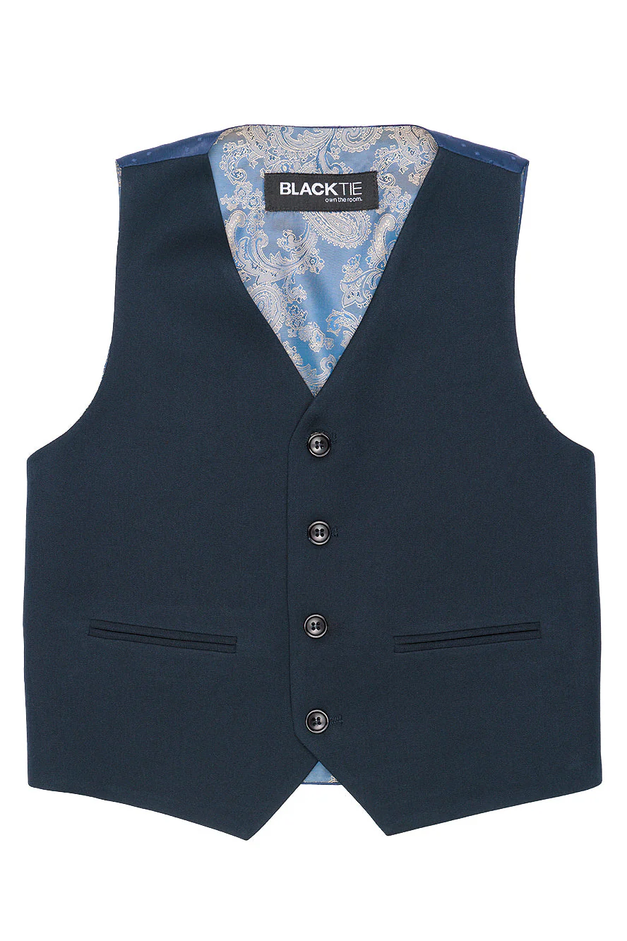 "Liam" Kids Midnight Blue Suit (5-Piece Set) - Image 14