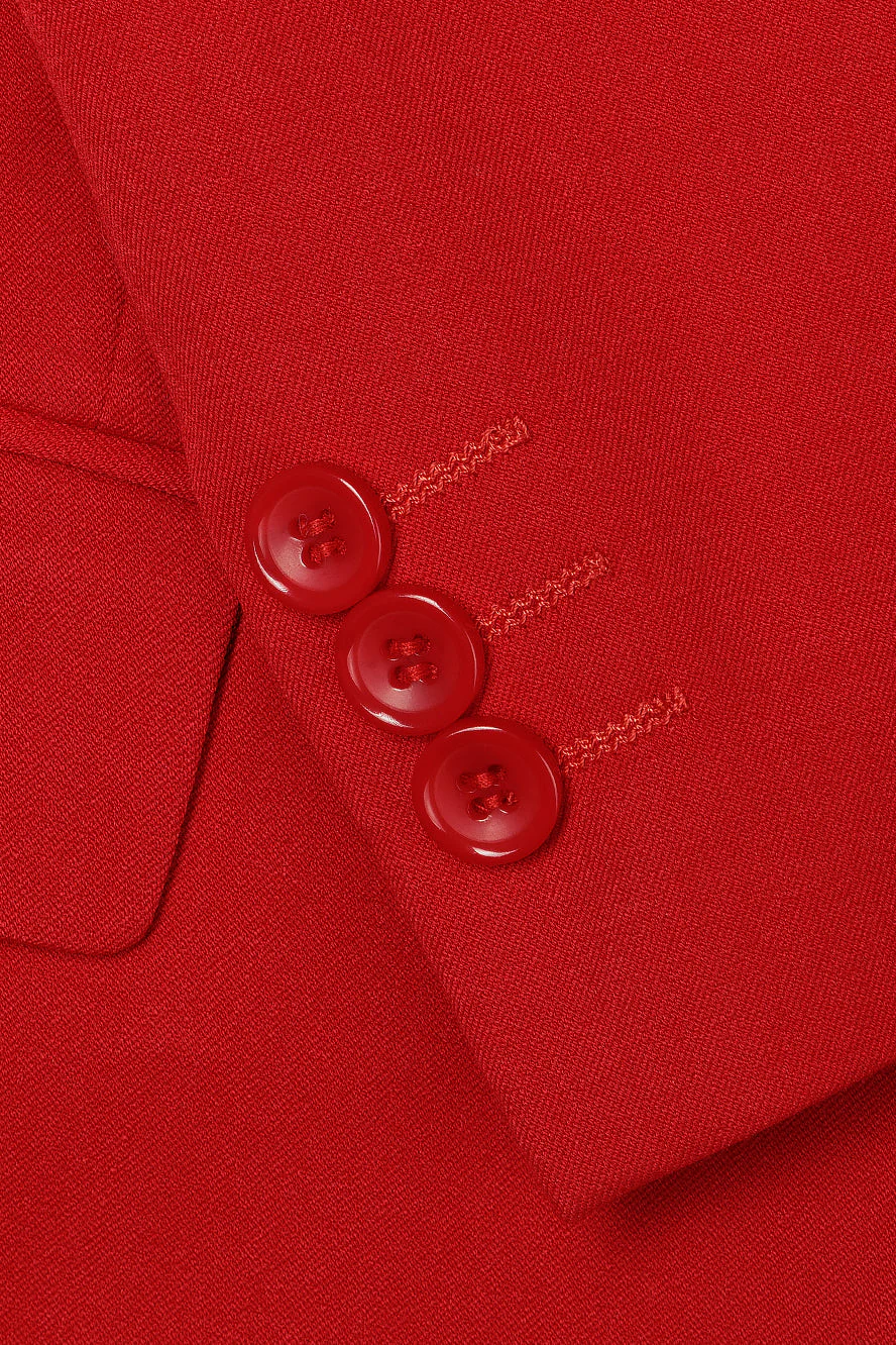 "Liam" Kids Red Suit (5-Piece Set) - Image 6