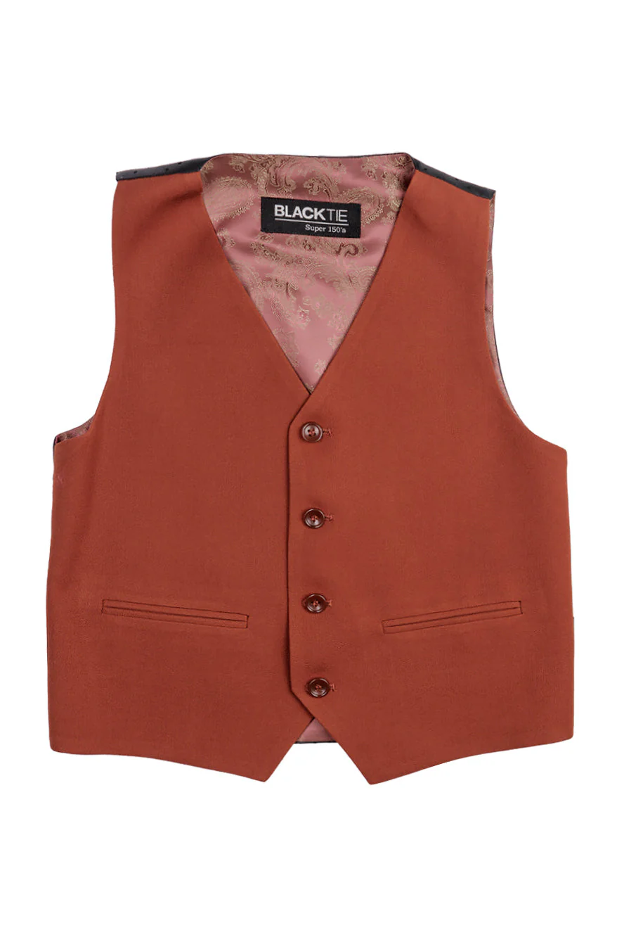 "Liam" Kids Rust Suit (5-Piece Set) - Image 9