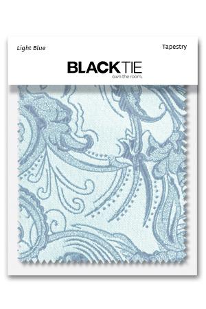 Light Blue Tapestry Fabric Swatch