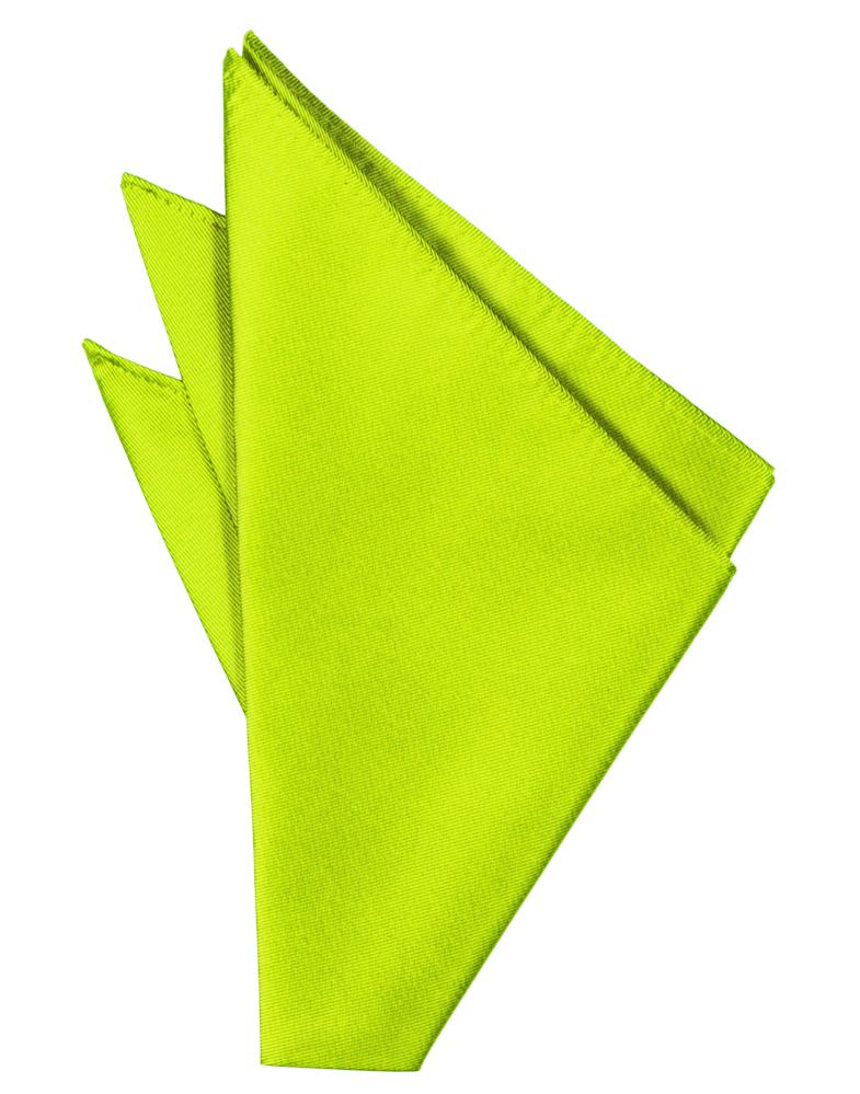 Lime Solid Twill Pocket Square