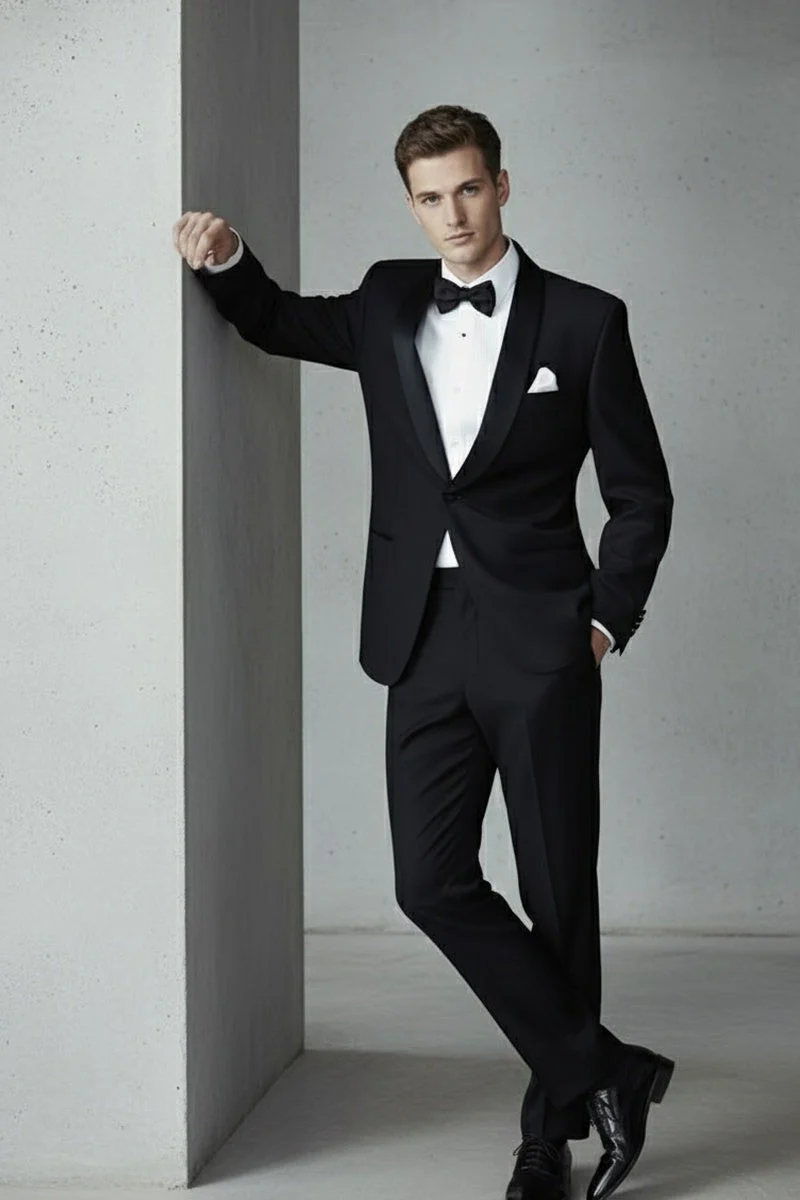 "London" Black Tuxedo Jacket (Separates) - Image 9