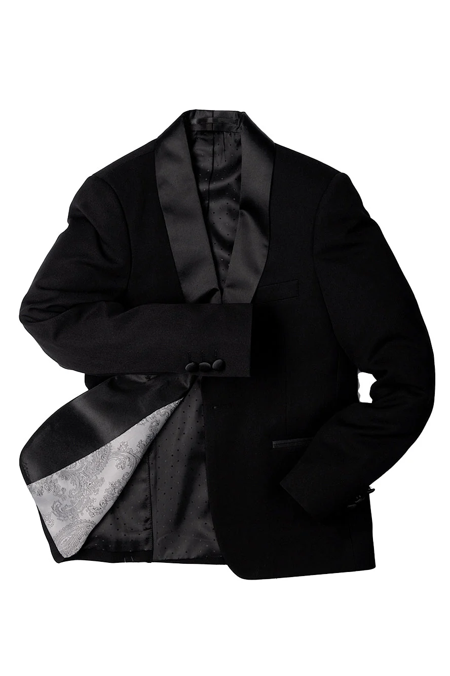 "London" Kids Onyx Black Tuxedo (5-Piece Set) - Image 3
