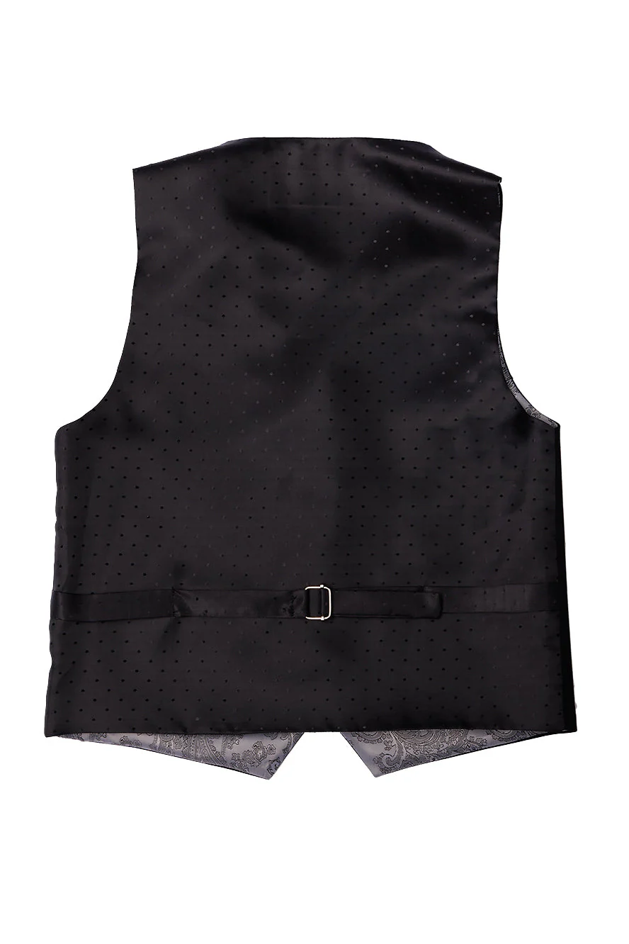 "London" Kids Onyx Black Tuxedo (5-Piece Set) - Image 8
