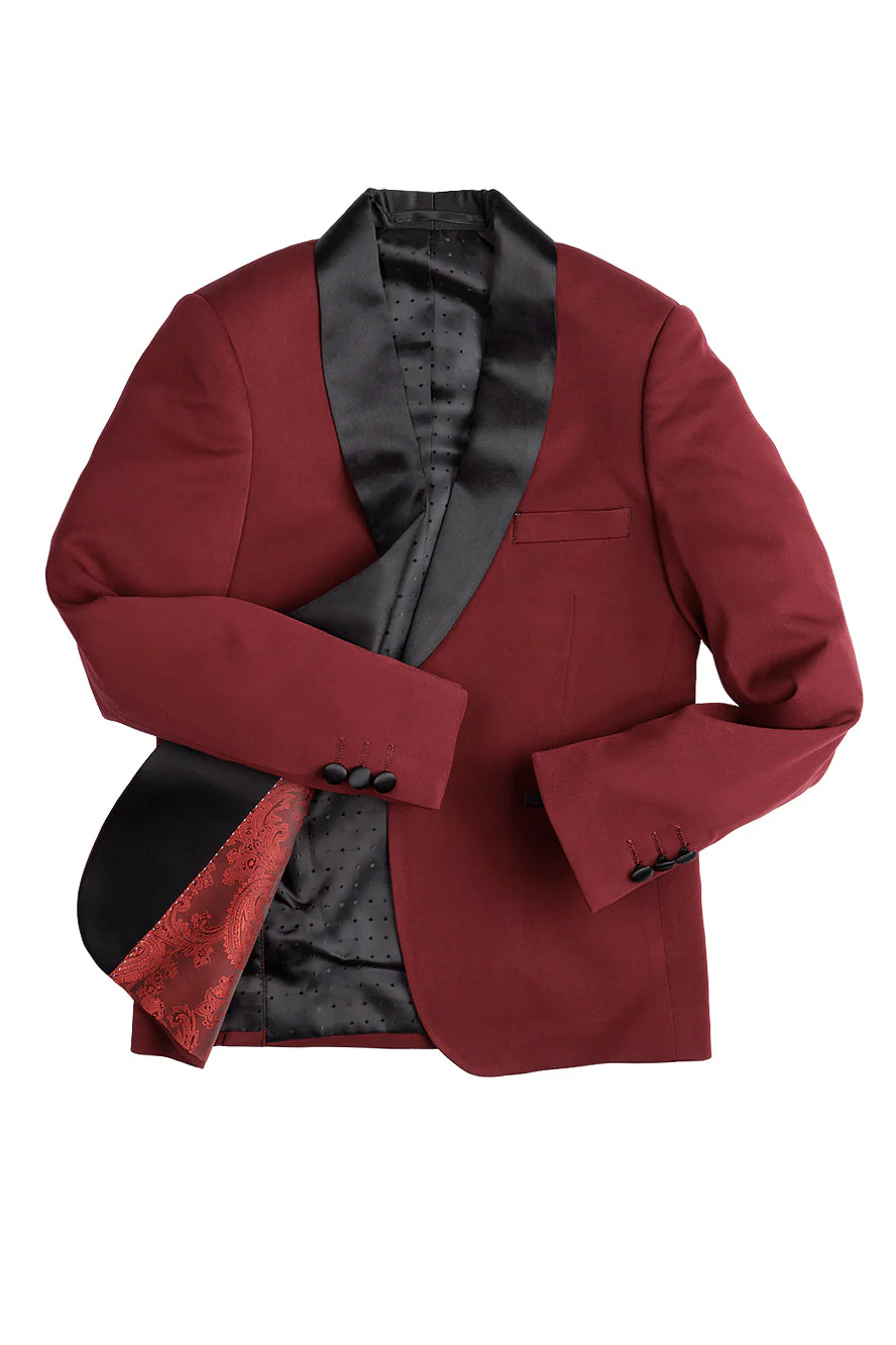 "London" Kids Wine Tuxedo (5-Piece Set) - Image 3