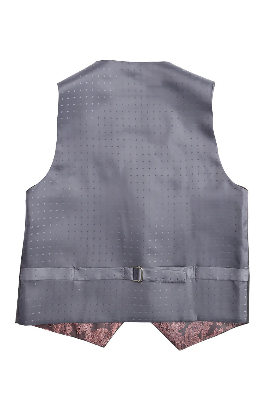 "London" Kids Charcoal Tuxedo (5-Piece Set) - Image 10