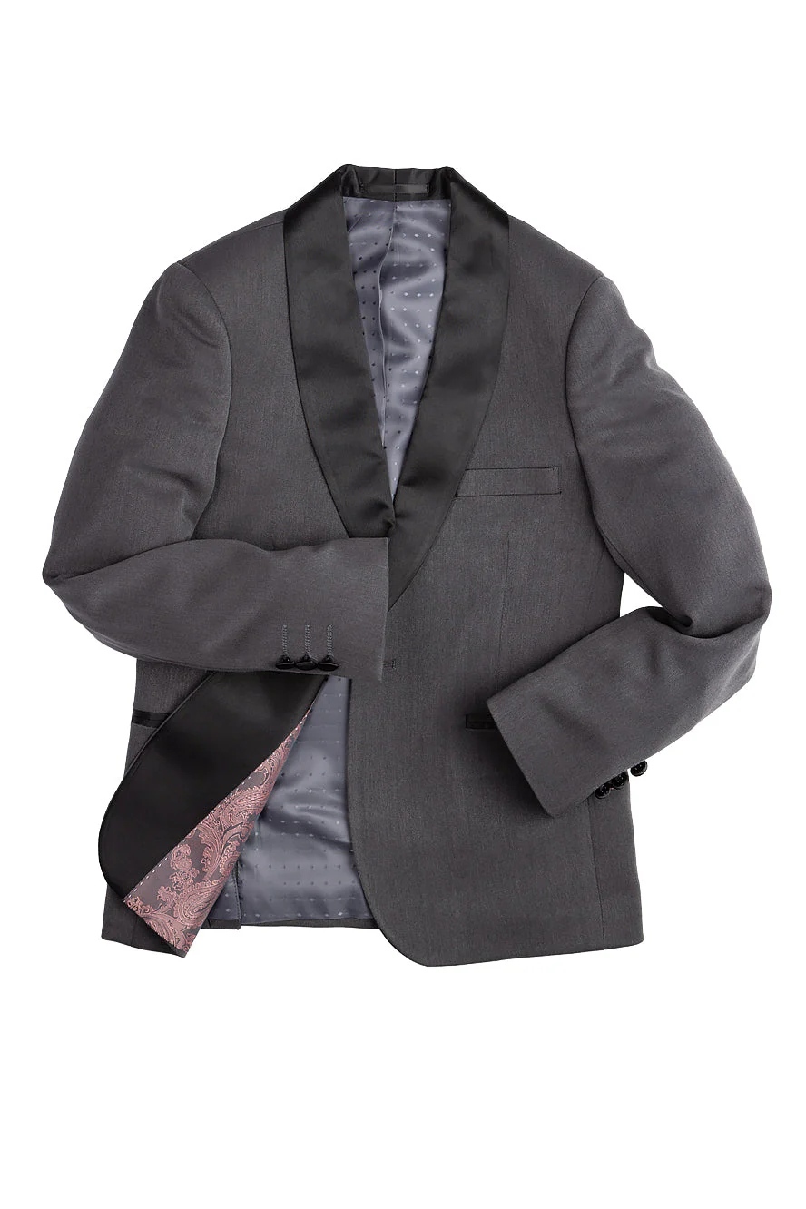 "London" Kids Charcoal Tuxedo (5-Piece Set) - Image 3