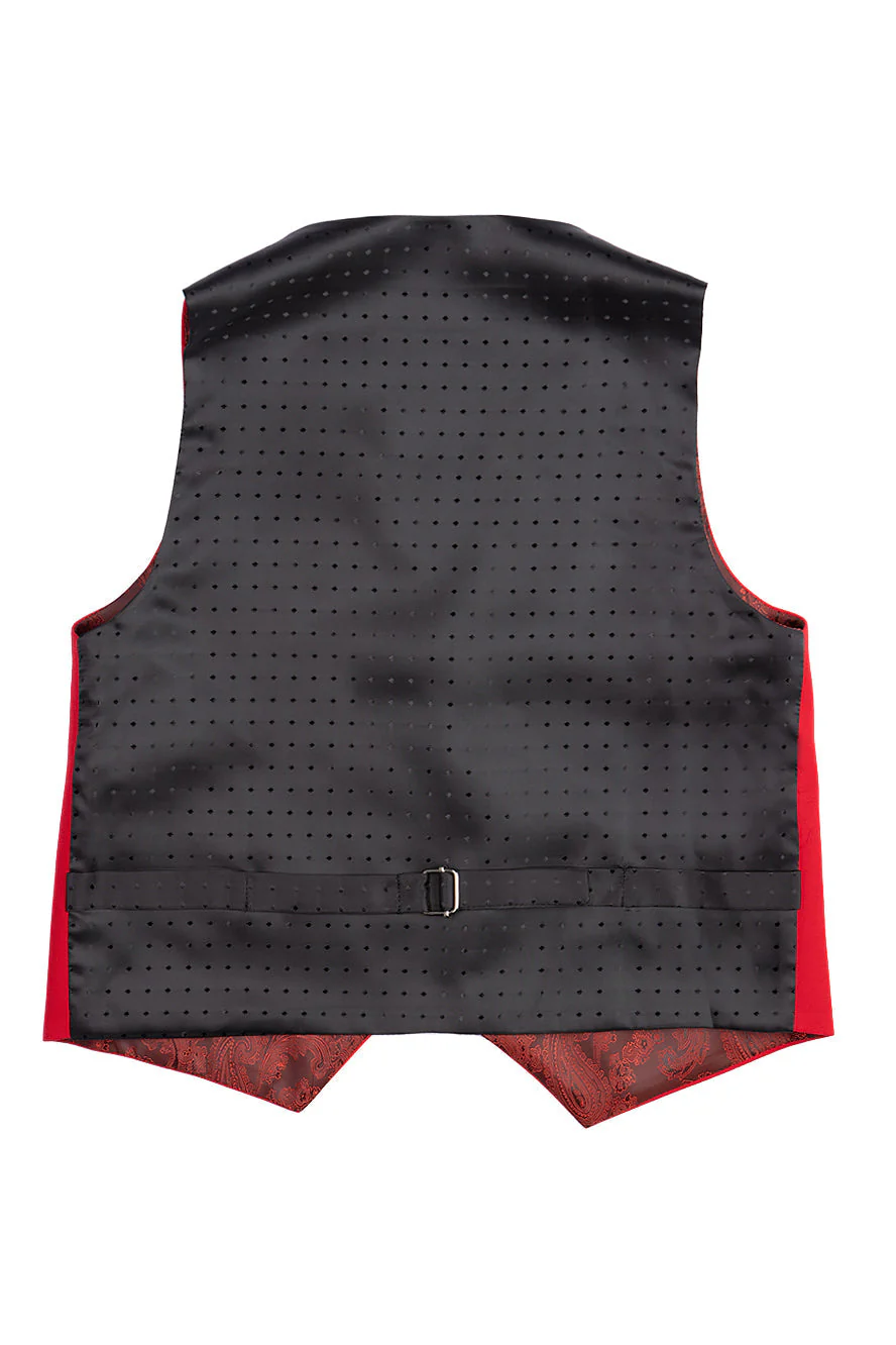 "London" Kids Red Tuxedo (5-Piece Set) - Image 10