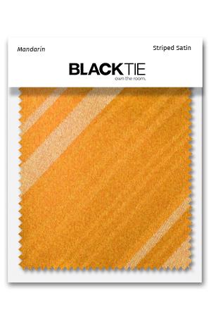 Mandarin Striped Satin Fabric Swatch