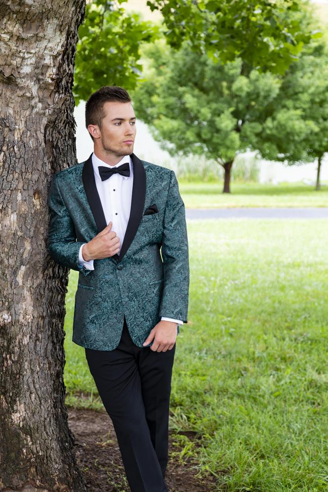 "Aries" Oasis Paisley Shawl Tuxedo Jacket (Separates) - Image 2