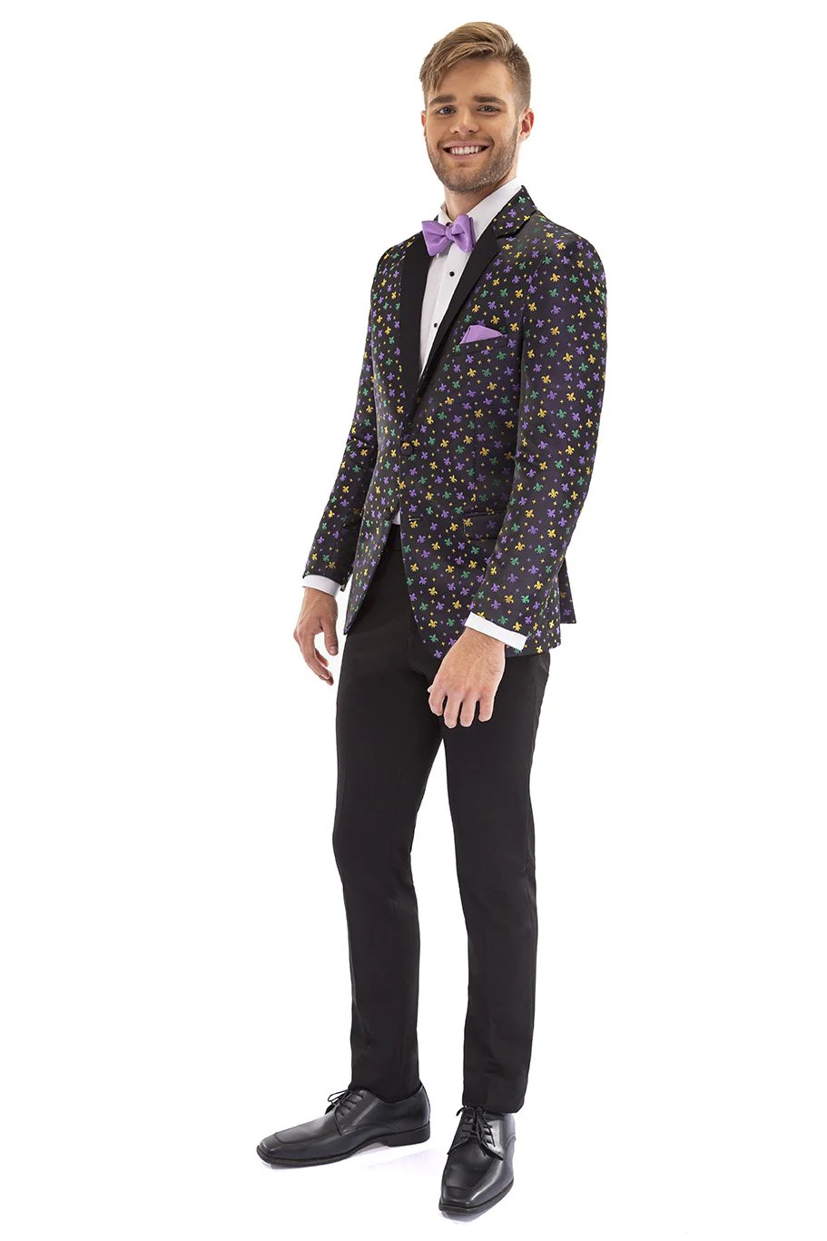 "Fleur de lis" Mardi Gras Tuxedo Jacket (Separates) - Image 2
