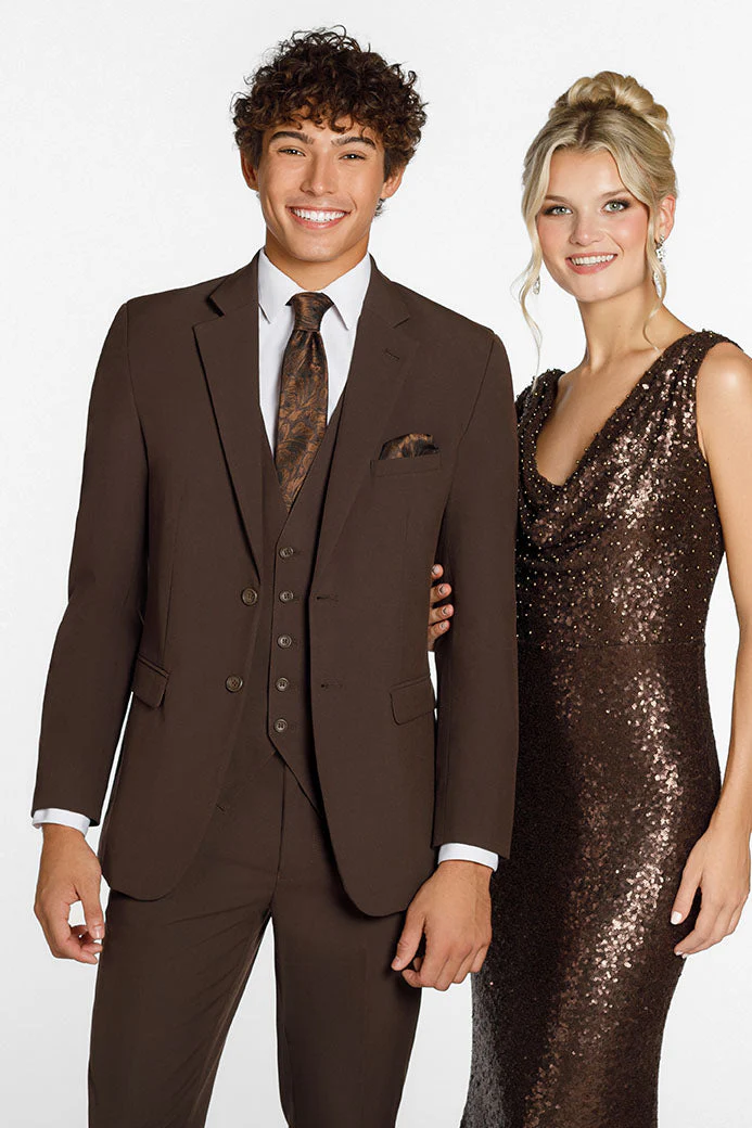 "Metro" Chocolate Suit Jacket (Separates) - Image 5