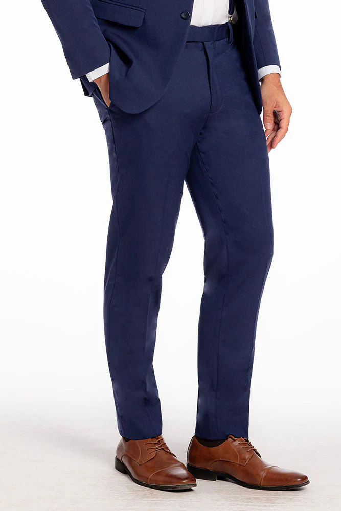 "Metro" Indigo Luxury Blend Suit Pants - Image 2