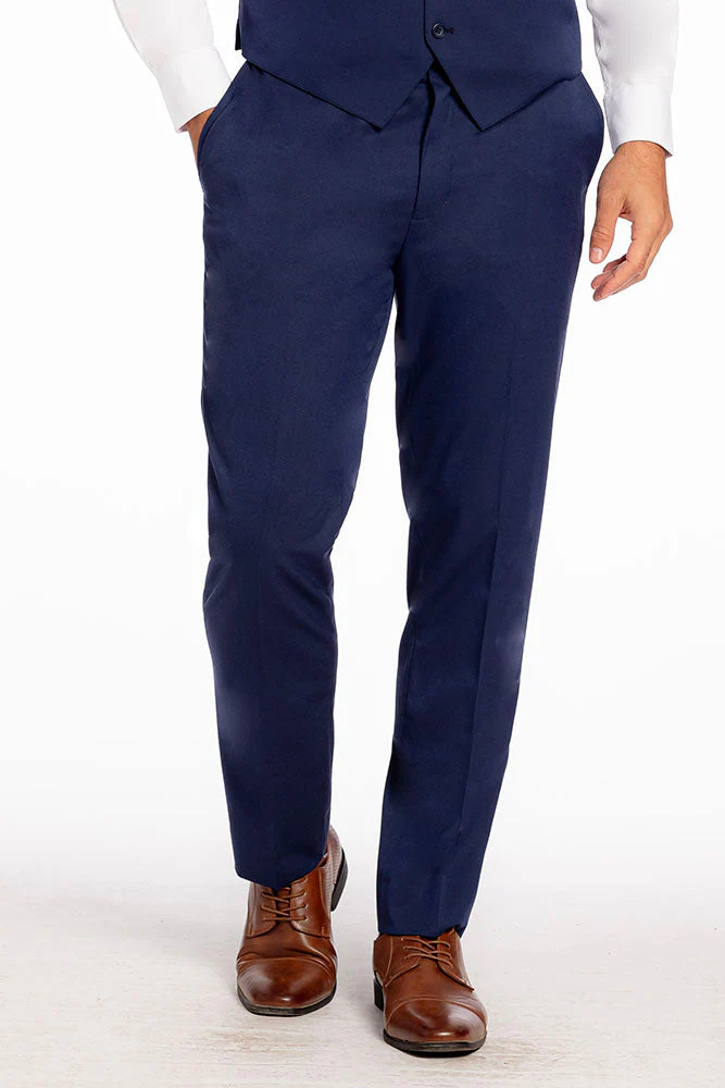 "Metro" Indigo Luxury Blend Suit Pants - Image 3