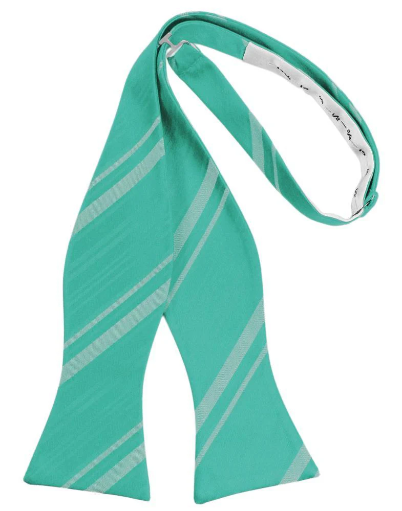 Mermaid Striped Satin Bow Tie - Image 2