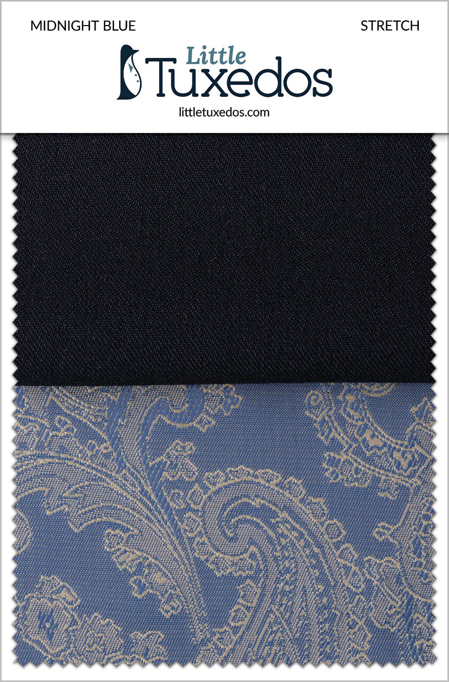 Midnight Blue Stretch Fabric Swatch - Image 2