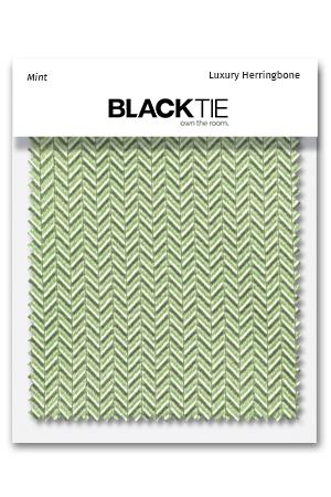 Mint Herringbone Fabric Swatch