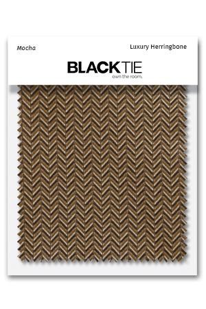 Mocha Herringbone Fabric Swatch