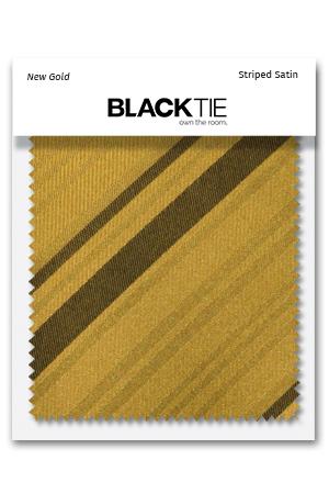 New Gold Striped Satin Fabric Swatch
