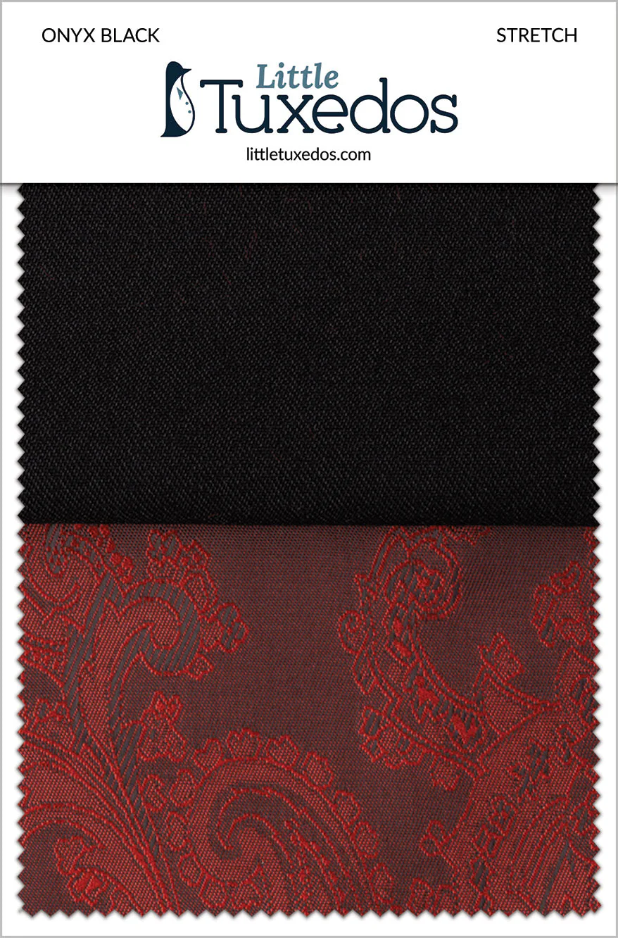 Onyx Black Stretch Fabric Swatch - Image 2