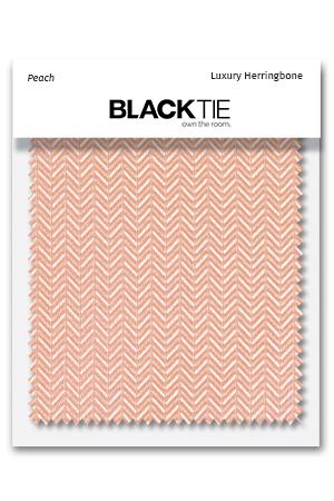 Peach Herringbone Fabric Swatch
