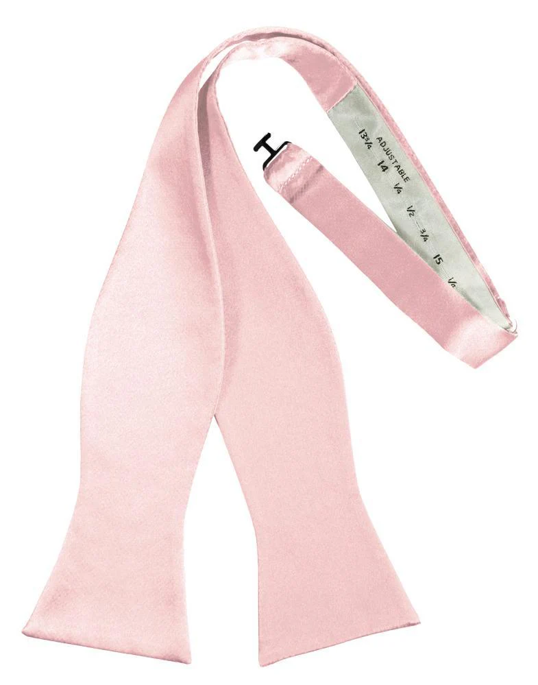 Pink Luxury Satin Bow Tie - Image 2